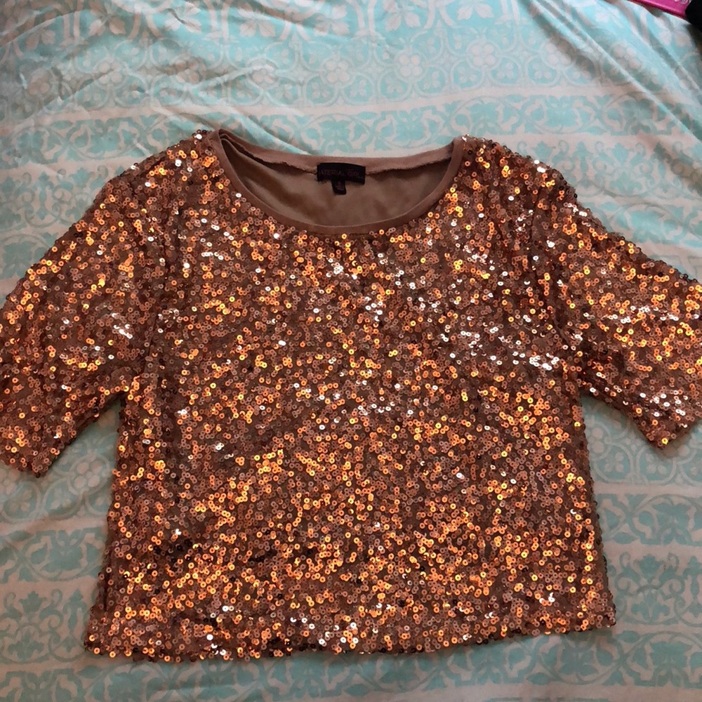 Gold Sequin Shirt